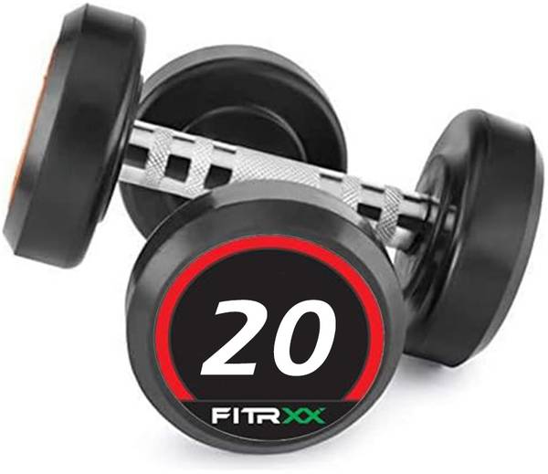 FITRXX Set Of 20KGX2 High Quality Rubber Professional Bouncer Fixed Weight Dumbbell