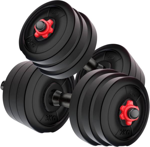NV Sports with 2 Rods Home Gym Adjustable Dumbbell Adjustable Dumbbell (20 kg) Adjustable Dumbbell