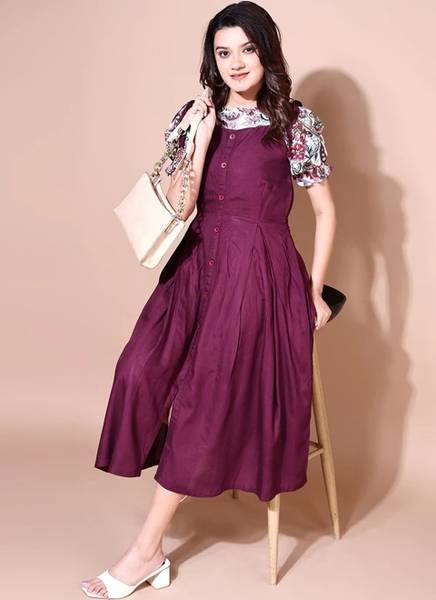 rebikatrendz Women Purple Dungaree