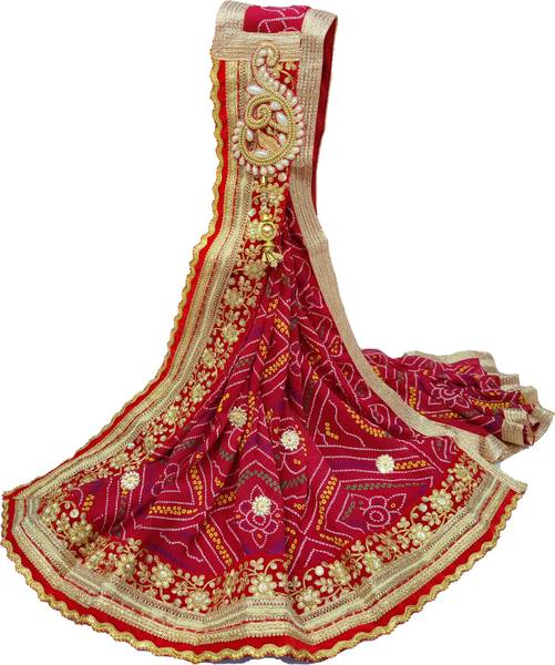 Ranisatiya Creation Poly Georgette Embroidered Women Dupatta