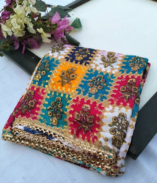 Nayerang Art Silk Embroidered Women Dupatta