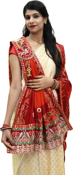 Ranisatiya Creation Poly Georgette Embellished Women Dupatta