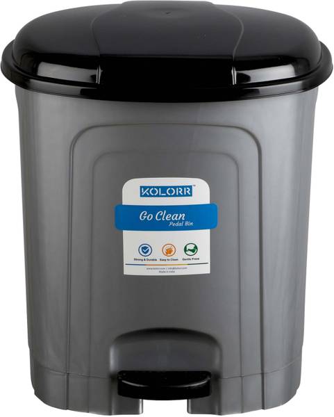 KOLORR Go clean 23L Pedal Dustbin/Trash Can/Garbage Waste Bin with Lid for Home,Kitchen Plastic Dustbin