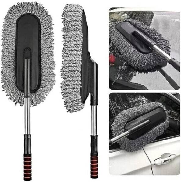 KOTHIA Microfiber Car Cleaning Brush with Expandable Handle KK49 Wet and Dry Duster