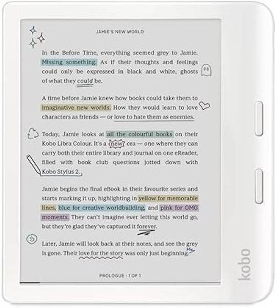 KOBO Libra Colour, eReader, 7 Glare-Free Colour E Ink Kaleido 3 Display E-reader