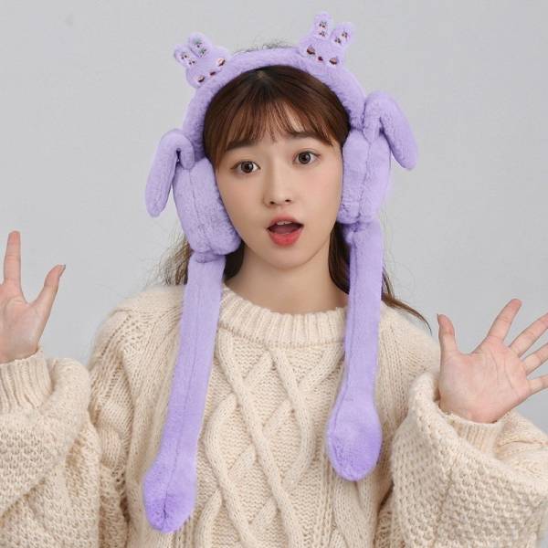 REFFER Cute jumping rabbit ear muffs for women girls with chu chu sound( 7 years&above) Ear Muff