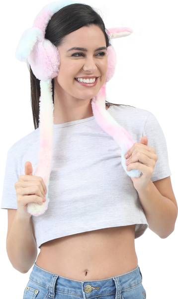 FabSeasons Winter Earmuffs with moving flaps, Soft, Fluffy Faux Fur, Ear Warmer for Winters Ear Muff