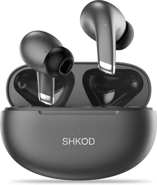 SHKOD AirLits3 True Wireless Earbuds with 26H Playtime, Bluetooth 5.3 (Starry Gray) Wired Headset