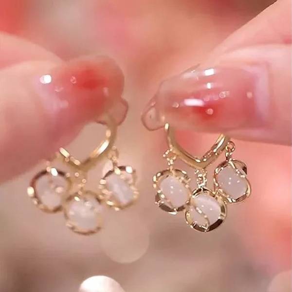 Vembley Stylish Korean Fashion Bronze Earrings for Women And Girls 2 Pcs/Set Stainless Steel Hoop Earring