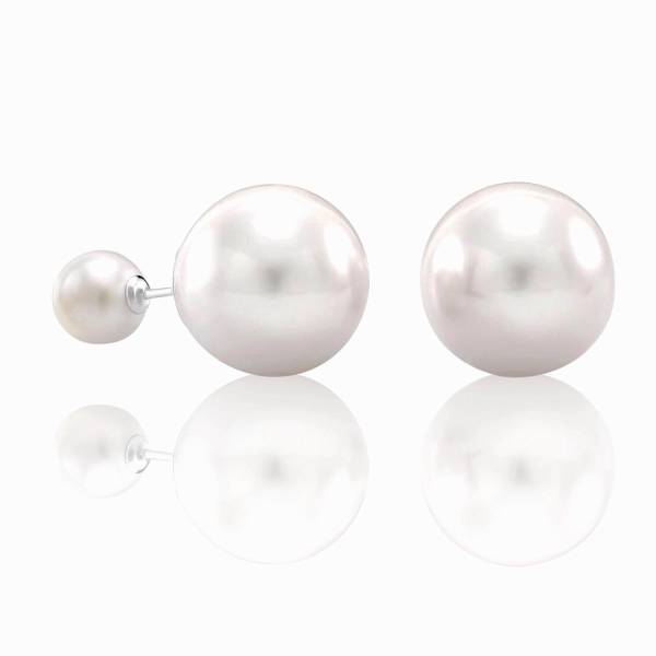 VECNA JEWELS White Pearl Stud Earrings For women and girls Pearl Alloy Stud Earring