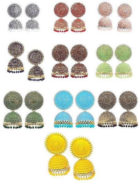 Lace styles Jhumki Earrings for Women- Traditional Bollywood Ethnic Bridal Wedding jhumka Bronze Jhumki Earring