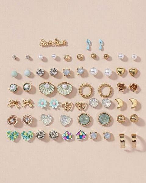 Vembley Vembley New Combo Of 30 Quirky Multicolour Stud Earrings For Women Alloy Stud Earring