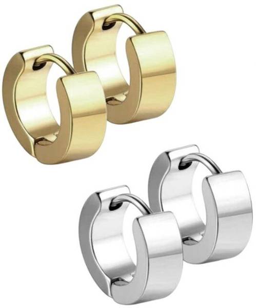 Roadster Combo of Silver Gold stud earring Alloy Hoop Earring