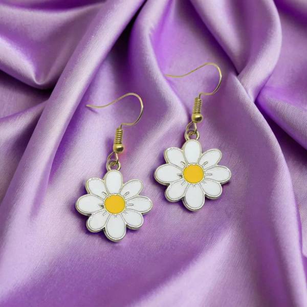 HOPMEE Cherry blossom Flower earrings For Women Brass Stud Earring