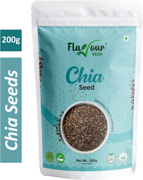 Flavour Veda Raw Chia Seeds for Weight Loss with Omega 3 , & Fiber, Calcium Rich Chia Seeds