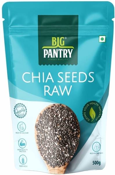 BIG PANTRY Premium Raw Chia Seeds with Omega 3 & Fibre for Weight Loss | Rich in Protein Chia Seeds