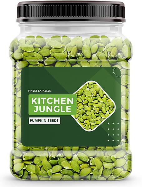 Kitchen Jungle Pumpkin Seeds ( 1 Kg ) | Unroasted Pumpkin Seeds | ( Jar Pack ) Pumpkin Seeds