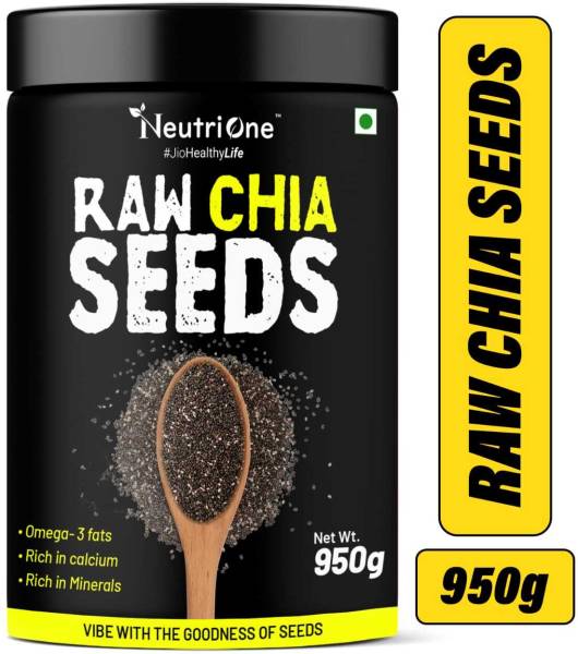 NeutriOne Raw Chia Seeds for Weight Loss with Omega 3 , Calcium and Zinc, Fiber Rich Seeds Chia Seeds