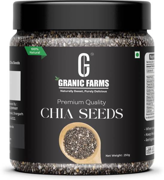 Granic Farms Natural Raw Chia Seeds 250gm-Nutritious , Rich in Calcium,| Weight loss product| Chia Seeds