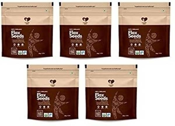 Nourish You Organic Flax Seeds | ALSI Seeds | Rich in Protein, Fibre and Omega-3 150 G Each Brown Flax Seeds