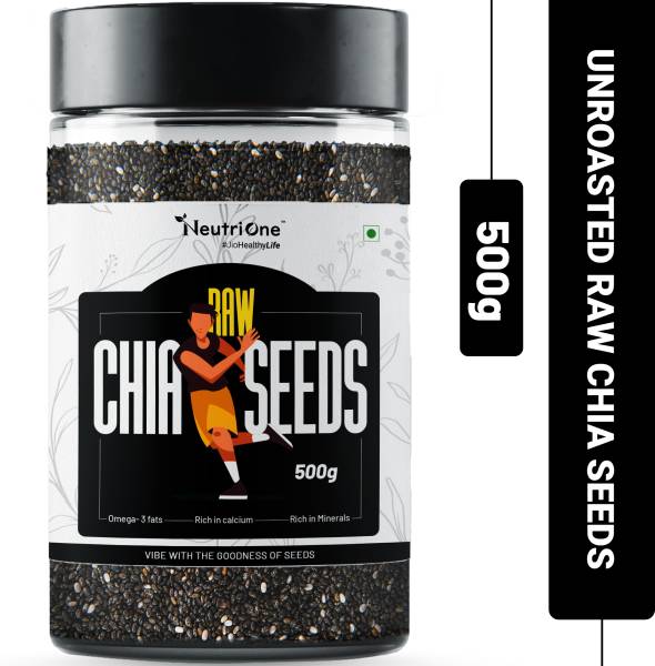 NeutriOne Raw Chia Seeds for Weight Loss with Omega 3 ,Zinc and Fiber,Calcium Rich/Protein