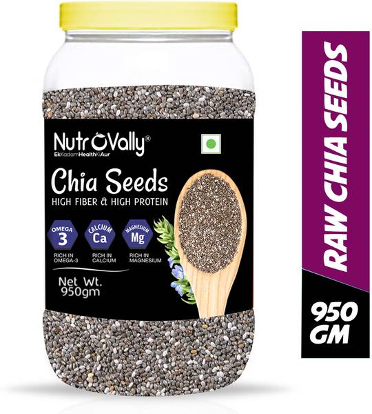 NutroVally Raw Chia Seeds for Weight Loss with Omega 3 , Calcium and
