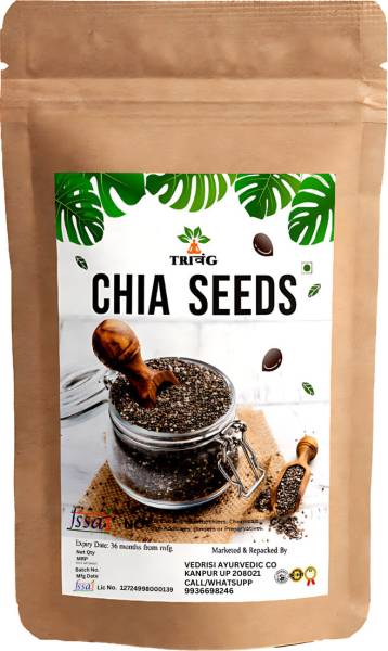 Trivang Raw Chia for Weight Loss with Omega 3 , Zinc & Fiber, Calcium Rich Chia Seeds Chia Seeds