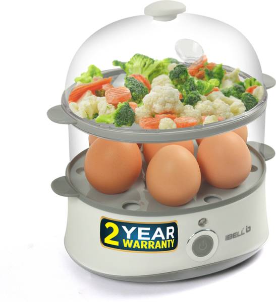 iBELL EG014Y 14 Egg Boiler with Tray; 210 Watt; 2 Trays; 3 Boiling Modes Egg Cooker