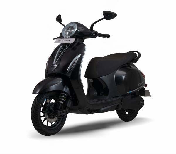 Chetak 3502 Electric Scooter by Bajaj Auto Booking for Ex-Showroom Price (with Portable Charger, Brooklyn Black)
