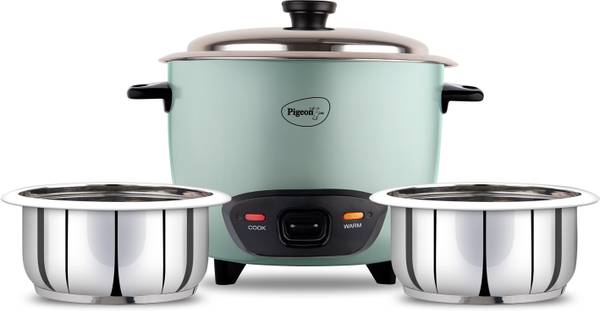 Pigeon Inox SS 2 Pot Electric Rice Cooker