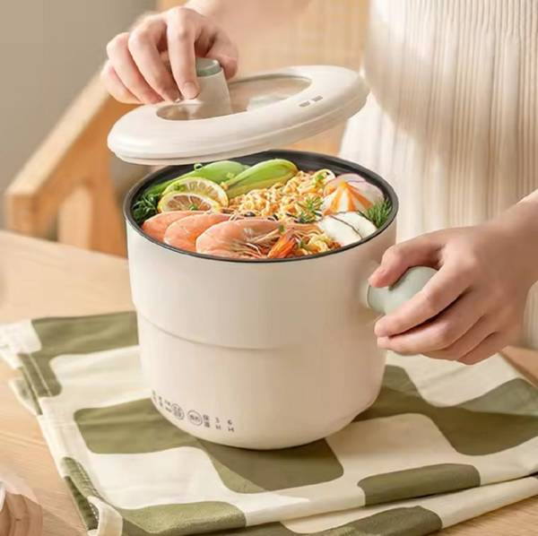 Arrom Electric Cooking Pot, 1.8L Multi-function Non-Stick, Intelligent Panel Egg Cooker, Food Steamer, Rice Cooker, Travel Cooker