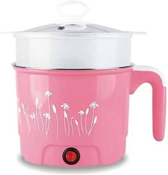 HOPZ Electric 1.8 Litre Mini Cooker LId Kettle_Pink lid Egg Boiler, Rice Cooker, Food Steamer, Slow Cooker, Electric Pressure Cooker, Egg Cooker
