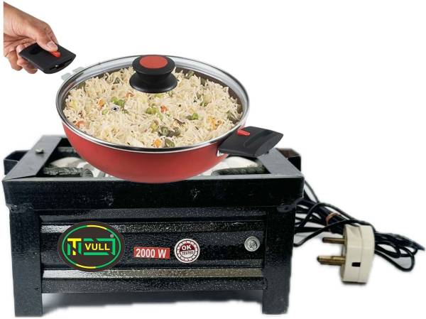 NETVULL MULTIPURPOSE 2000W SQUARE Hot Plate Cooking Stove Work With All Utensil Electric Cooking Heater