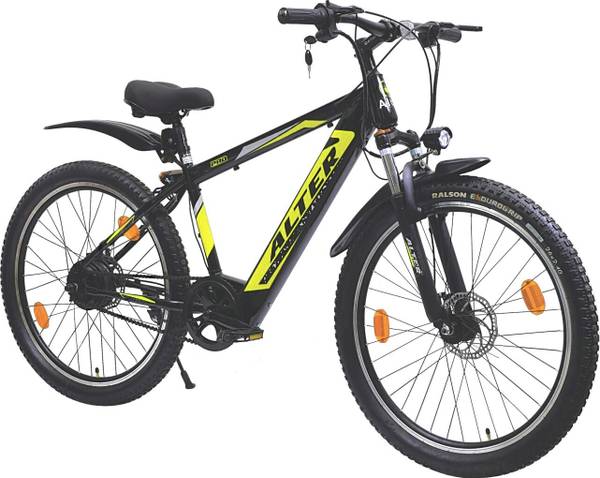 ALTER 26" 001 PRO MODEL ELECTRIC CYCLE, 95% PRE- ASSEMBLED (BLACK & YELLOW) 26 inches Single Speed Lithium-ion (Li-ion) Electric Cycle
