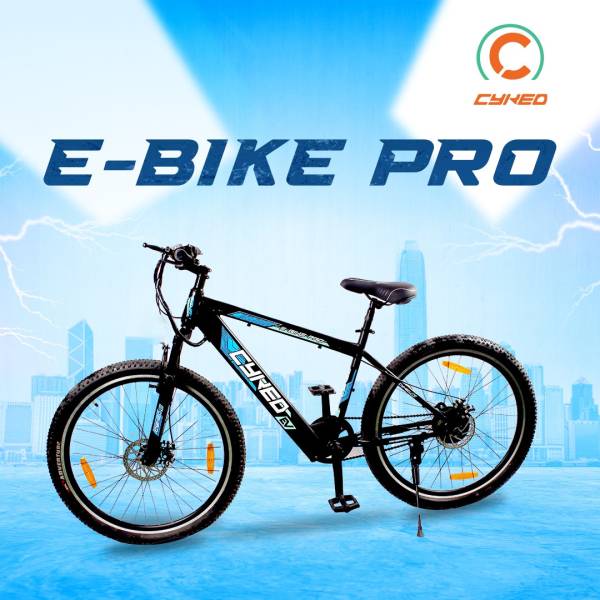 CykedEV 272.3 Front Suspension Dual Disc Brake LCD Display Premium look throttle 6AH 27.5 inches Single Speed Lithium-ion (Li-ion) Electric Cycle