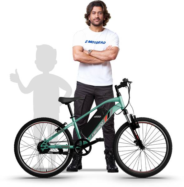EMotorad Dope Kids ElectricCycle with 5.2Ah Li-Ion Remove Battery|High Tensile Steel 24 inches Single Speed Lithium-ion (Li-ion) Electric Cycle