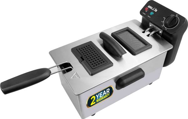 iBELL DF310M Deep Fryer, 3 Litre, 2000 Watt, Temperature Control Lid, Stainless Steel 3 L Electric Deep Fryer