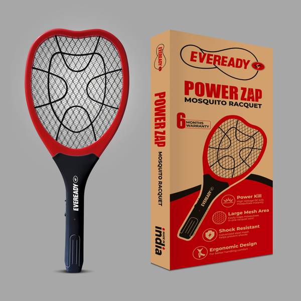 Eveready Mosquito Racket | Rechargeable | Dual Mode | Fast Charging | Li-ion Battery Electric Insect Killer Indoor, Outdoor