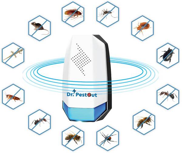 BM Tech Ultrasonic Electric Pest Machine toLizard,Rat,Mosquito Cockroach Rodent Repeling Electric Insect Killer Indoor, Outdoor