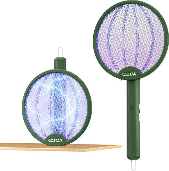 CostarMatter Foldable Swivel Mosquito Racket, UV Light Lamp Electric Insect Killer Indoor, Outdoor