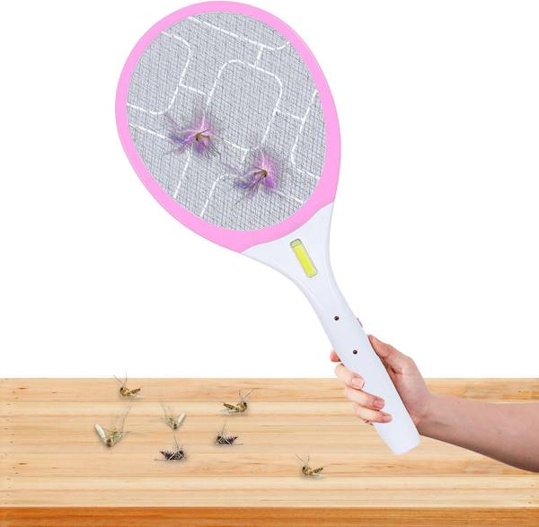 PESCA Mosquito Racket with COB Light | Baby Pink Electric Insect Killer Indoor, Outdoor