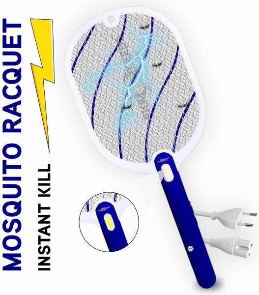 MrRight Chargeable Mosquito Racket / Bat With Middle LED Cob Light For Mosquito Killing Electric Insect Killer Indoor, Outdoor