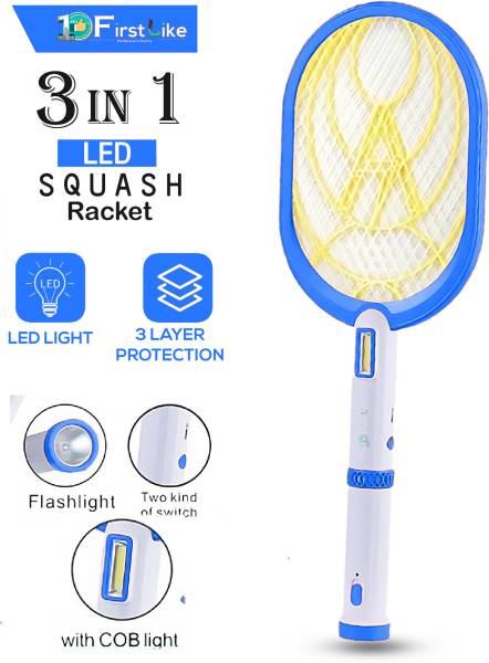 FIRSTLIKE Premium High Quality Mosquito Racket/Bat with Torch with Wire Charging Electric Insect Killer Indoor, Outdoor