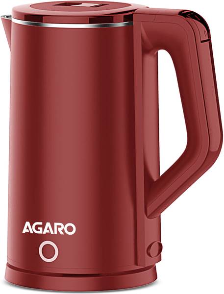 AGARO Elegant Electric Kettle, 1.8L, Double Layered Kettle, Stainless Steel Inner Body Electric Kettle