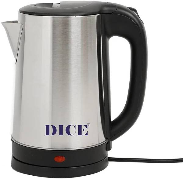 Dice 1.8 Liter Cordless Stainless Steel Wide Mouth Electric Kettle (1.8 L, Silver) Electric Kettle