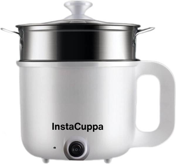 InstaCuppa 3-in-1 Multi Cook Kettle with Steamer, Adjustable Temperature Setting, 600 Watts Multi Cooker Electric Kettle