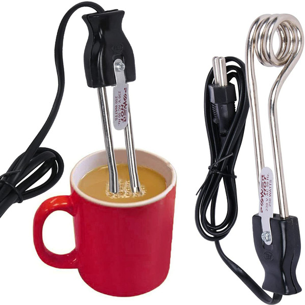 Hiru Electric Mini Immersion Rod Water Heater, Small Portable Tea Coffee Milk Soup Mug Cup Heater Warmer 250 W Immersion Heater Rod