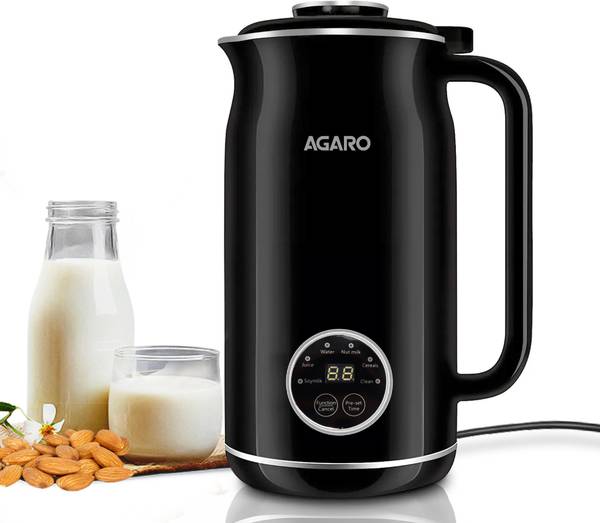AGARO Regency Automatic Nut Milk Maker, Make Vegan Milk From Nuts,Almonds, Soya, Oats, Multi Cooker Electric Kettle