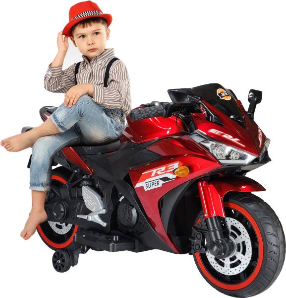 Wishmaster R3 Bike For 3-8 Year With Hand Accelerator & Foot Brake | Music Player Bike Battery Operated Ride On