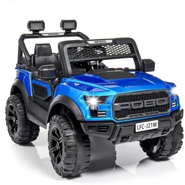 SmallBoyToys BLUE POBO (1-8Yrs) Battery ride on kids car Jeep Battery Operated Ride On (Blue) Jeep Battery Operated Ride On
